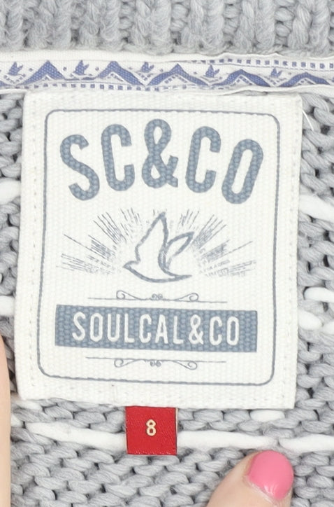 Womens UK Size 8 Soulcal & Co Grey Pullover Jumper