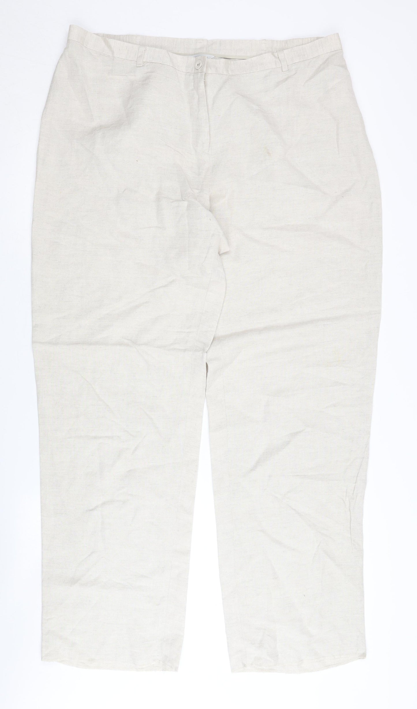 Womens UK Size 16 Windsmoor Regular Fit Casual Beige Trousers