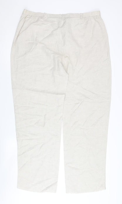 Womens UK Size 16 Windsmoor Regular Fit Casual Beige Trousers