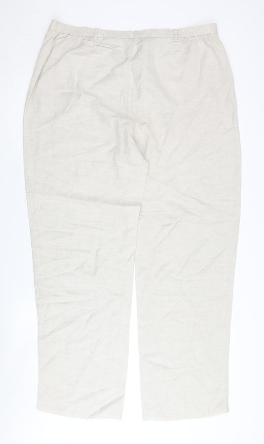 Womens UK Size 16 Windsmoor Regular Fit Casual Beige Trousers