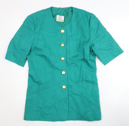 Viyella Women's Green Blazer, Size 10, Short Sleeve