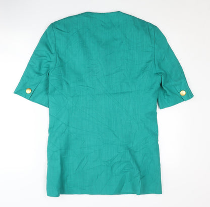 Viyella Women's Green Blazer, Size 10, Short Sleeve