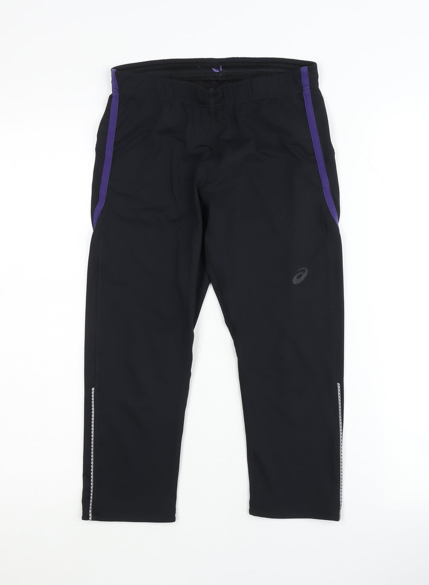 Unisex Adultss UK Size M ASICS Regular Fit Track Pants Black Trousers
