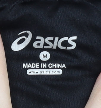 Unisex Adultss UK Size M ASICS Regular Fit Track Pants Black Trousers