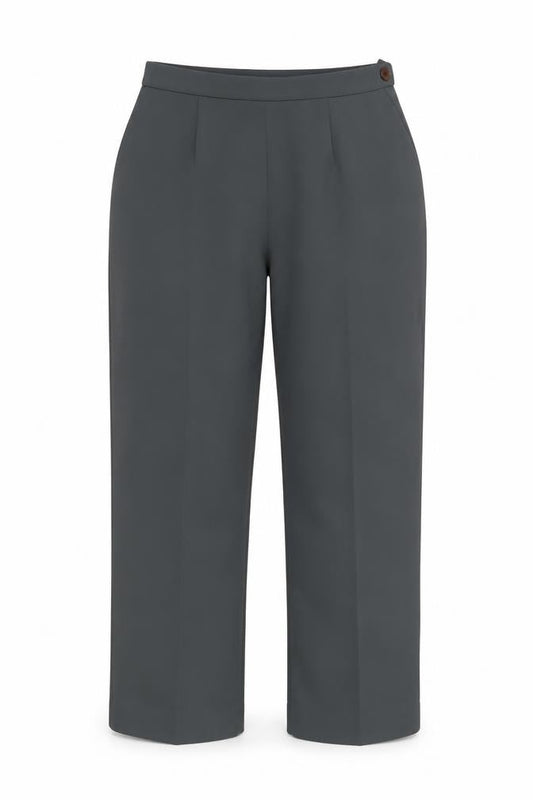 Womens UK Size 10 Eastex Regular Fit BusinessCasual Grey Trousers