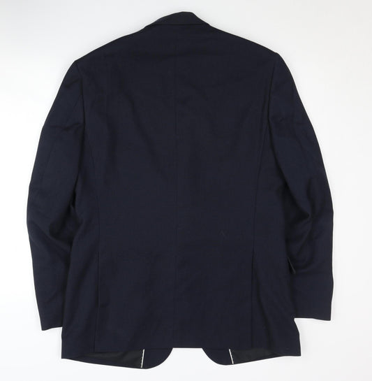 Mens UK Size 40 Dehavilland Regular Blue Suit Jacket