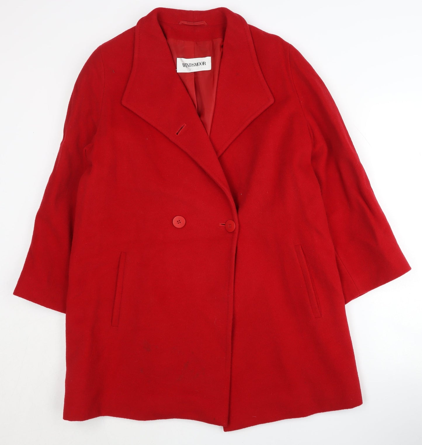 Windsmoor Women's Red Wool Overcoat Size 10