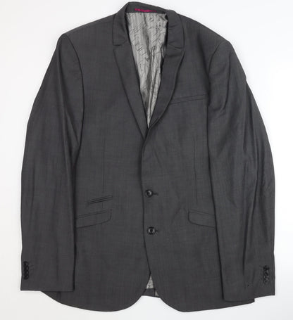 Mens UK Size 42 White Label Regular Grey Suit Jacket