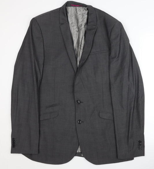 Mens UK Size 42 White Label Regular Grey Suit Jacket