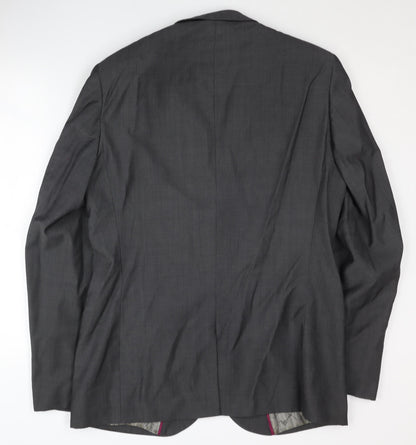Mens UK Size 42 White Label Regular Grey Suit Jacket