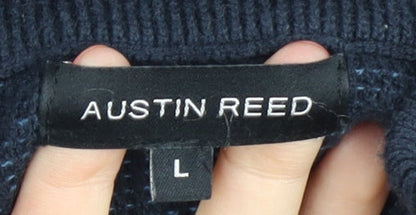 Austin Reed Men's Blue 1/2 Zip Jumper Size L