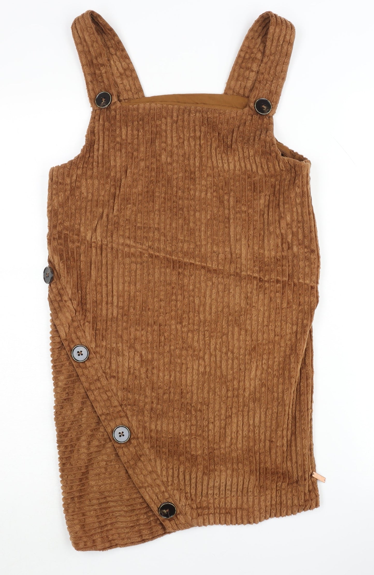 Firetrap Girls Brown Corduroy Pinafore Dress, Size 13 Years