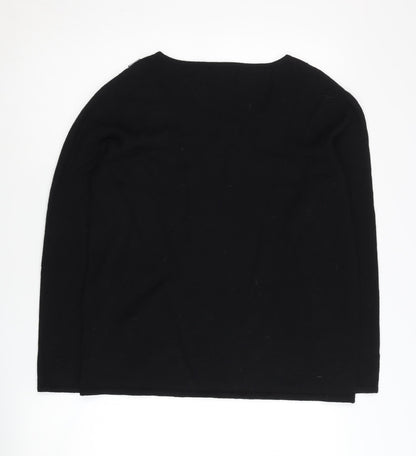 Jeff Banks Women's Black Sequined Pullover Jumper L