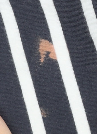 Boden Women's Striped T-Shirt, Size 8, Black/White, Ruffle