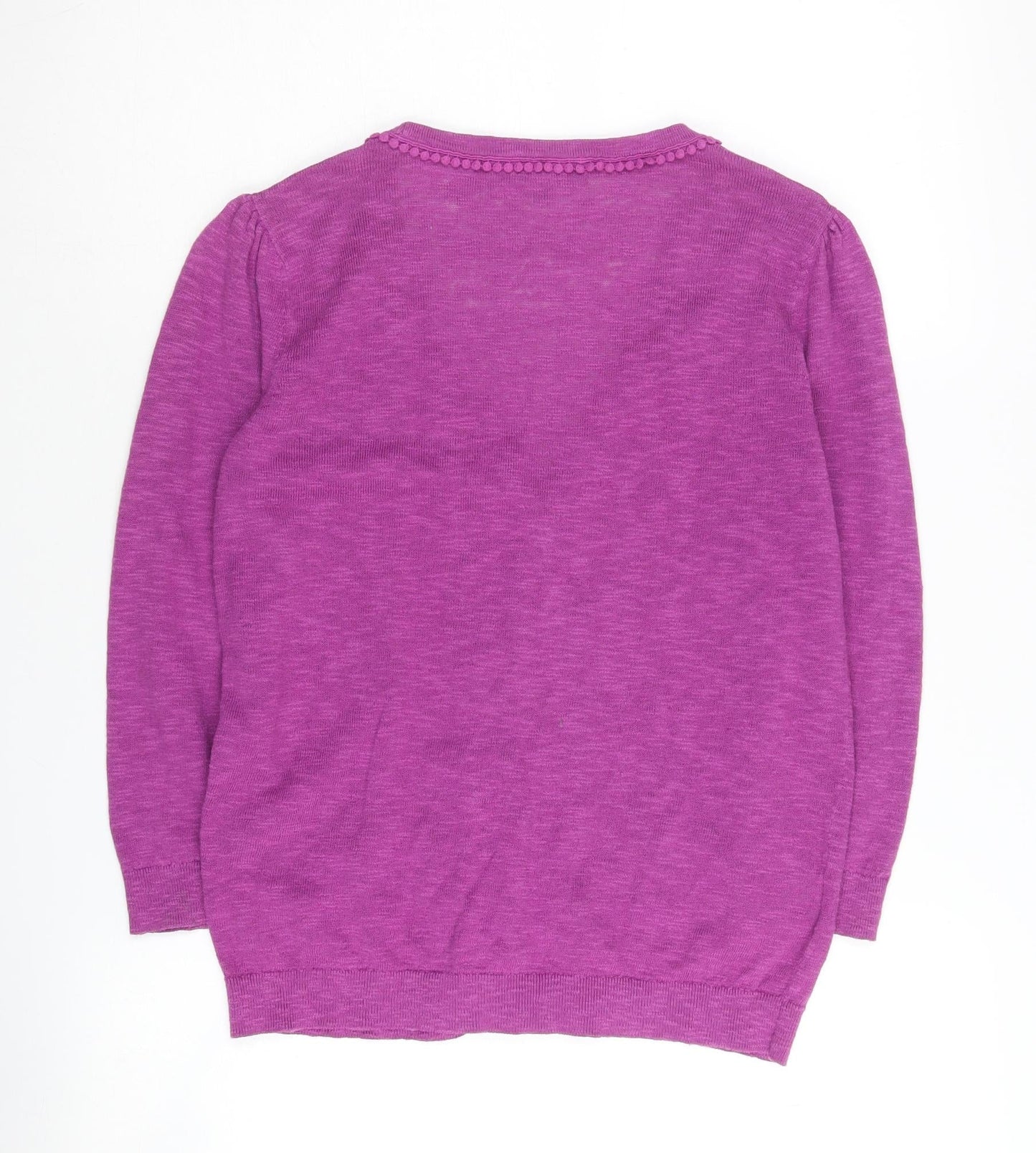 Laura Ashley Women's Purple Cardigan V-Neck Size 8