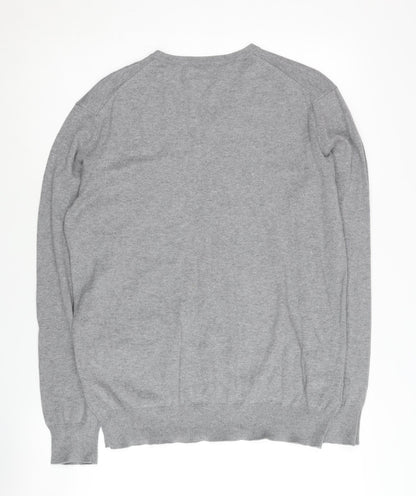Jeff Banks Men's Grey V-Neck Pullover Jumper, Size M