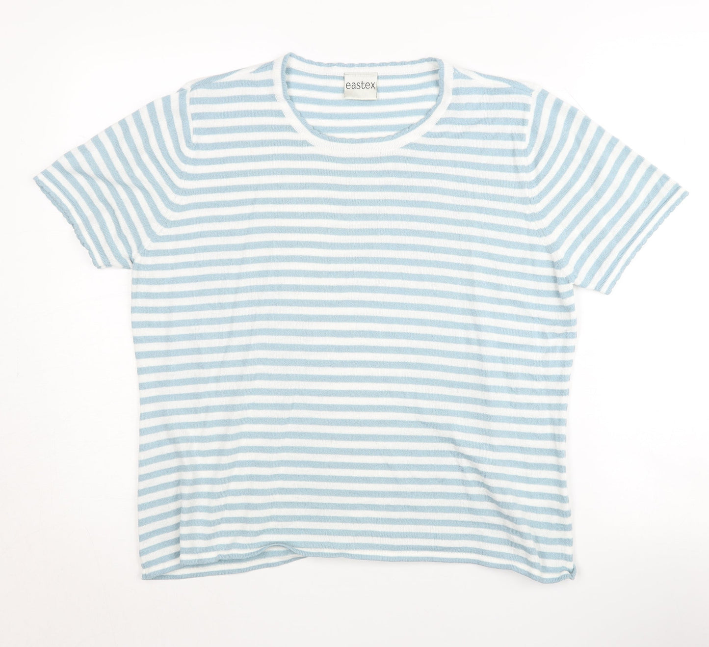 Eastex Women's Blue Striped Pullover Jumper Size 18