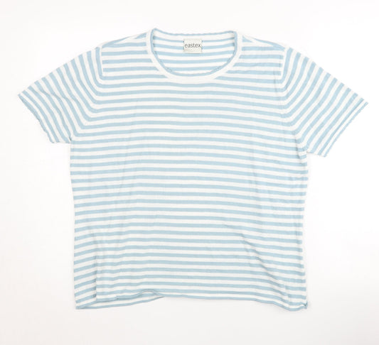 Eastex Women's Blue Striped Pullover Jumper Size 18