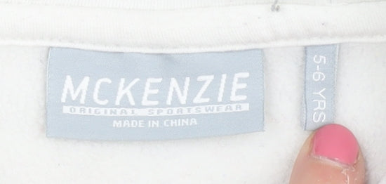 McKenzie Boys Blue & White 1/4 Zip Hoodie, 5-6 Years