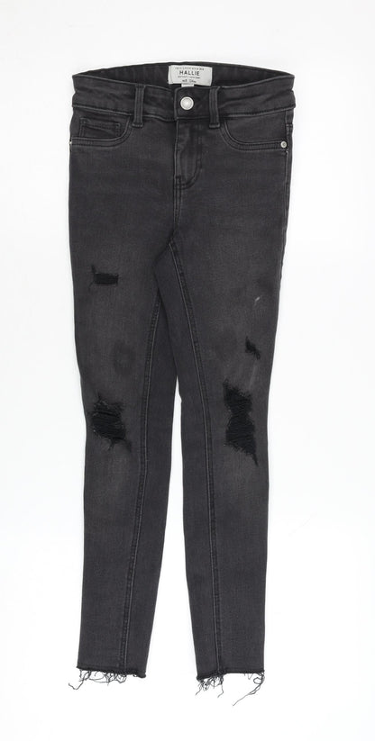New Look Girls Black Skinny Ripped Jeans Age 9 Years