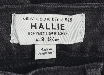 New Look Girls Black Skinny Ripped Jeans Age 9 Years