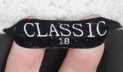 CLASSIC Women Green Parka Jacket Size 18 with Hood