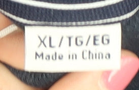 Original Penguin Men's Polo Blue XL Geometric Logo