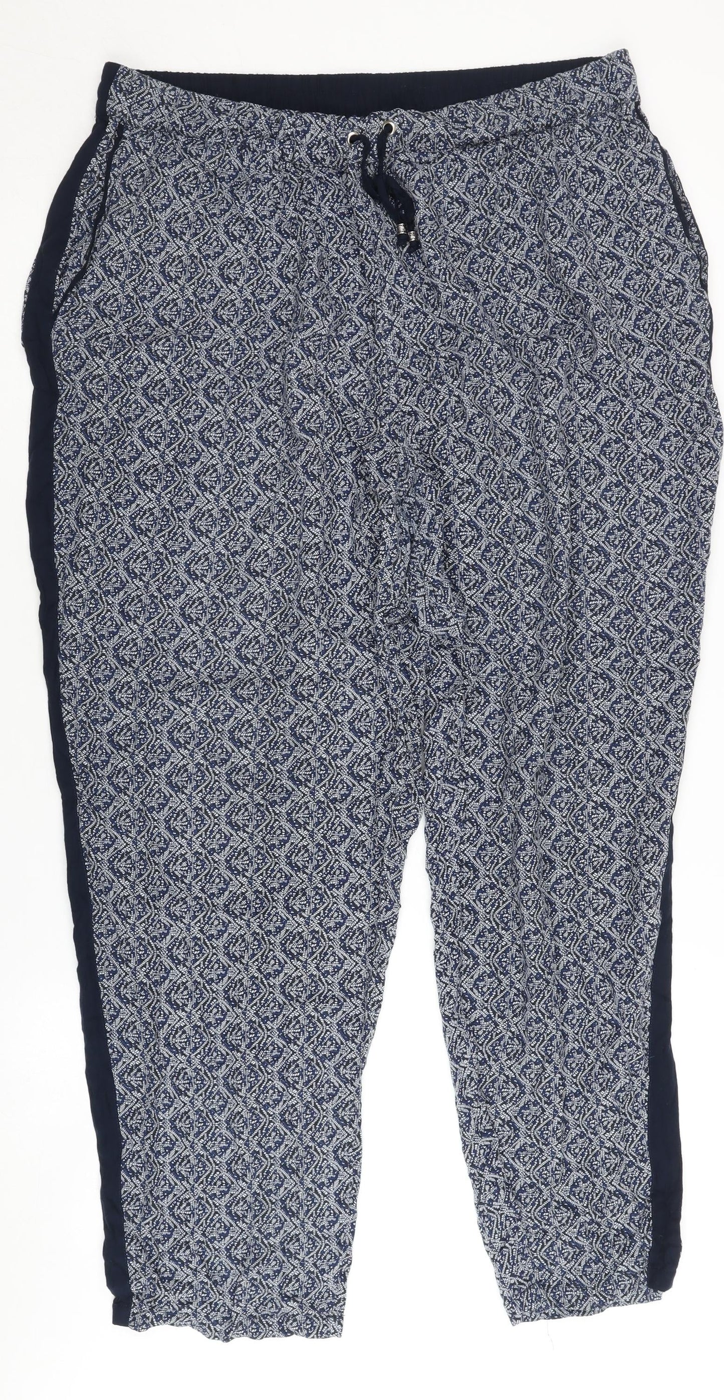 Womens UK Size 18 Principles Relaxed Fit Jogger Blue Trousers