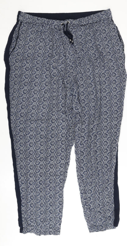 Womens UK Size 18 Principles Relaxed Fit Jogger Blue Trousers