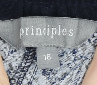 Womens UK Size 18 Principles Relaxed Fit Jogger Blue Trousers