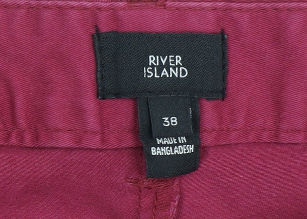 River Island Men's Red Chino Shorts, Size 38