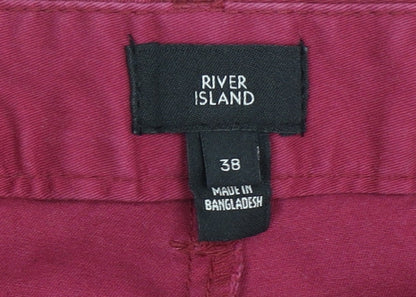 River Island Men's Red Chino Shorts, Size 38