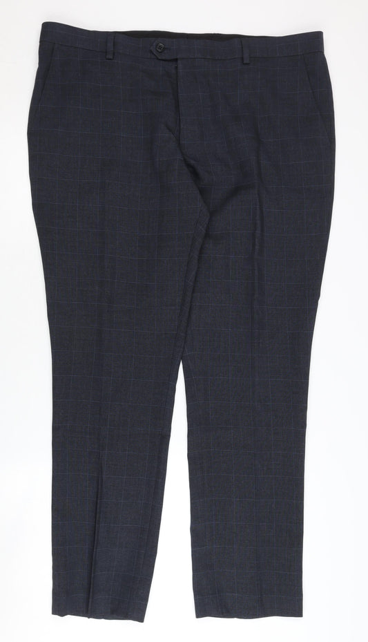Next Men's Black Dress Pants L Check Style