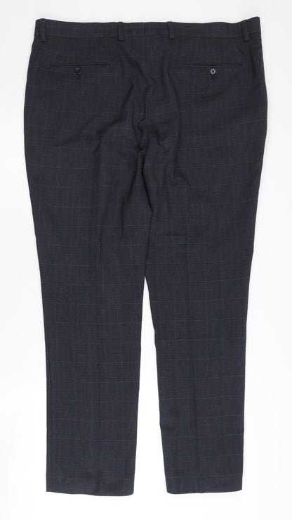 Next Men's Black Dress Pants L Check Style