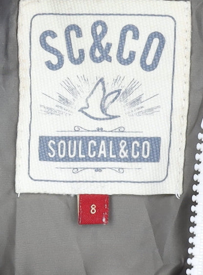 Womens UK Size 8 SoulCal & Co Green Anorak Coat