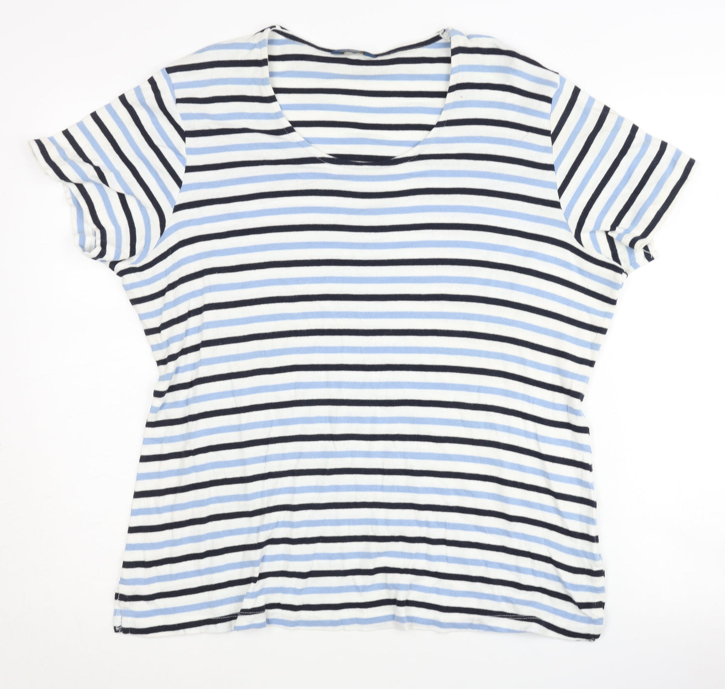 Cotton Traders Women's Striped T-Shirt Multicoloured 22/24