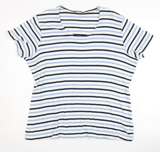 Cotton Traders Women's Striped T-Shirt Multicoloured 22/24