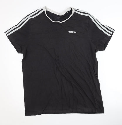 Adidas Men's Black XL Crew Neck Short Sleeve T-Shirt