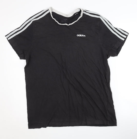 Adidas Men's Black XL Crew Neck Short Sleeve T-Shirt