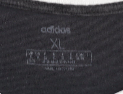 Adidas Men's Black XL Crew Neck Short Sleeve T-Shirt