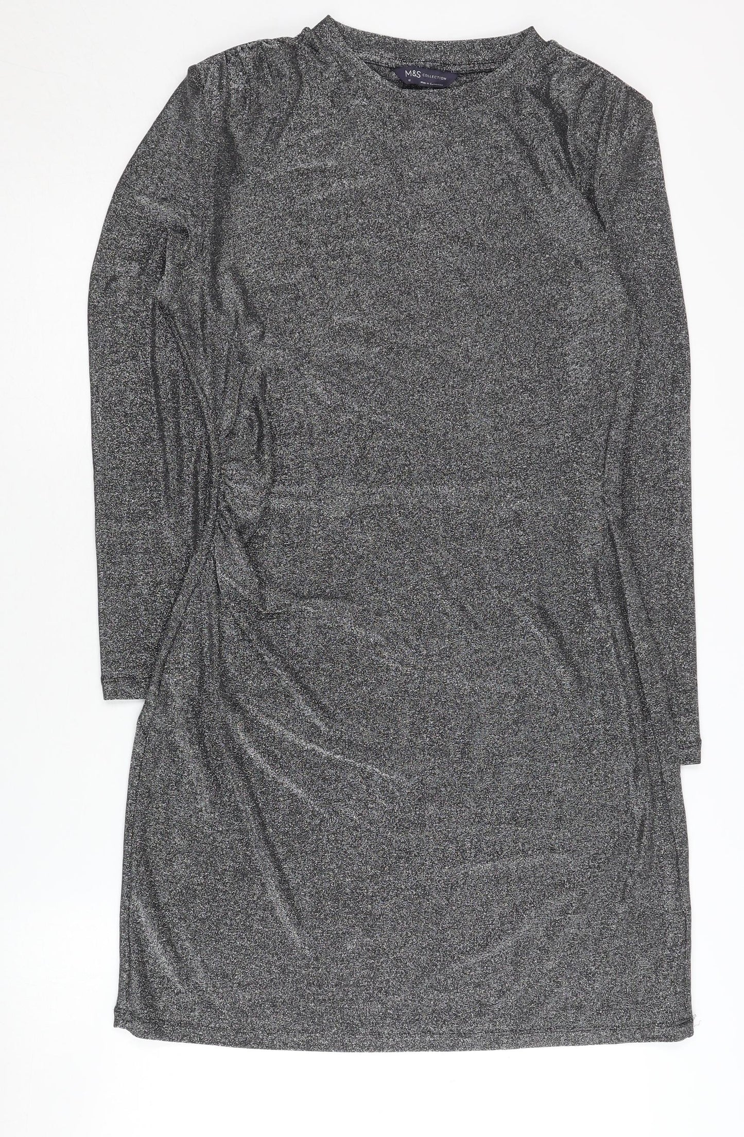 Marks and Spencer Black Sheath Dress, Size 12, Women, Stretch