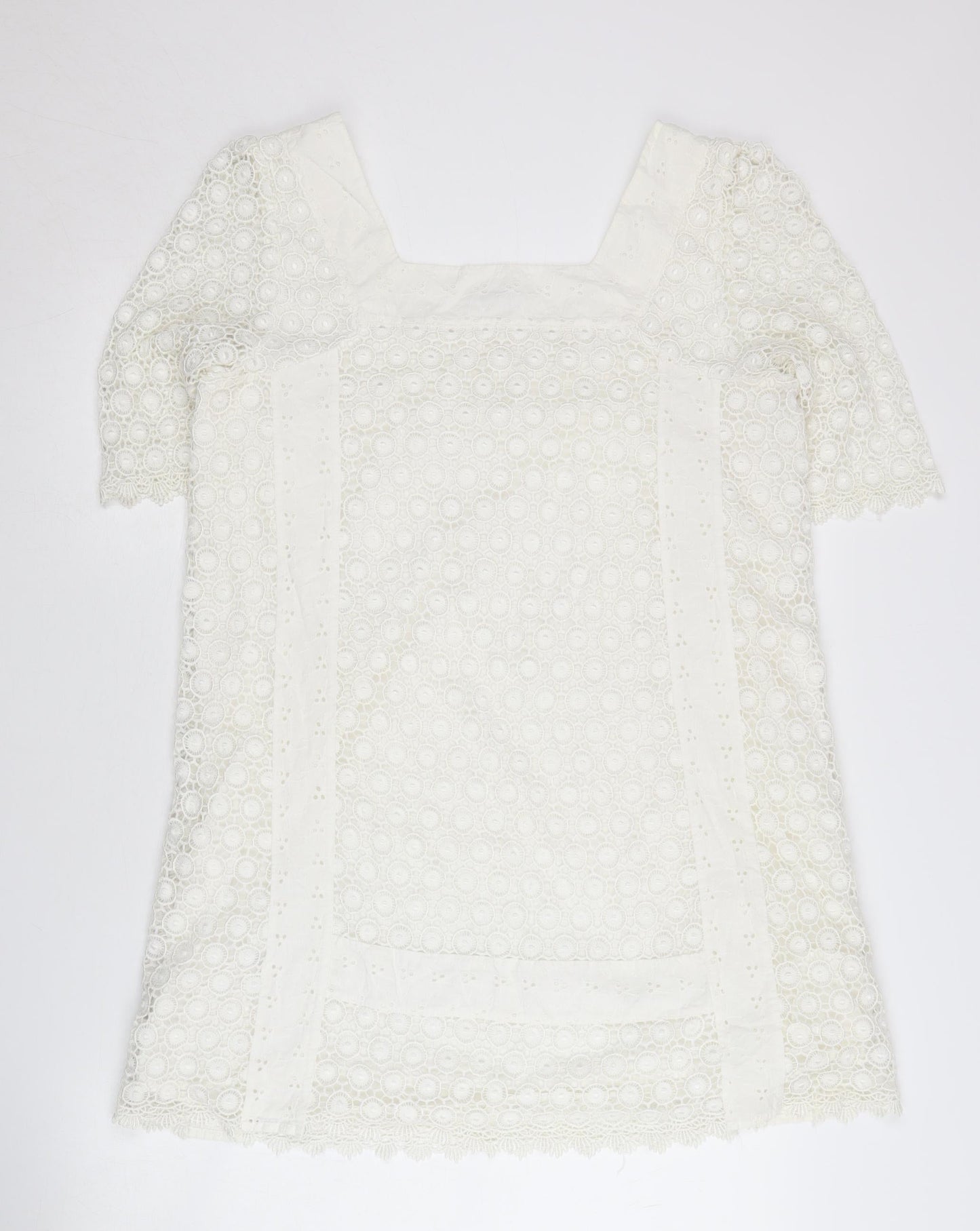 Marks and Spencer Women's White Lace Dress UK 14