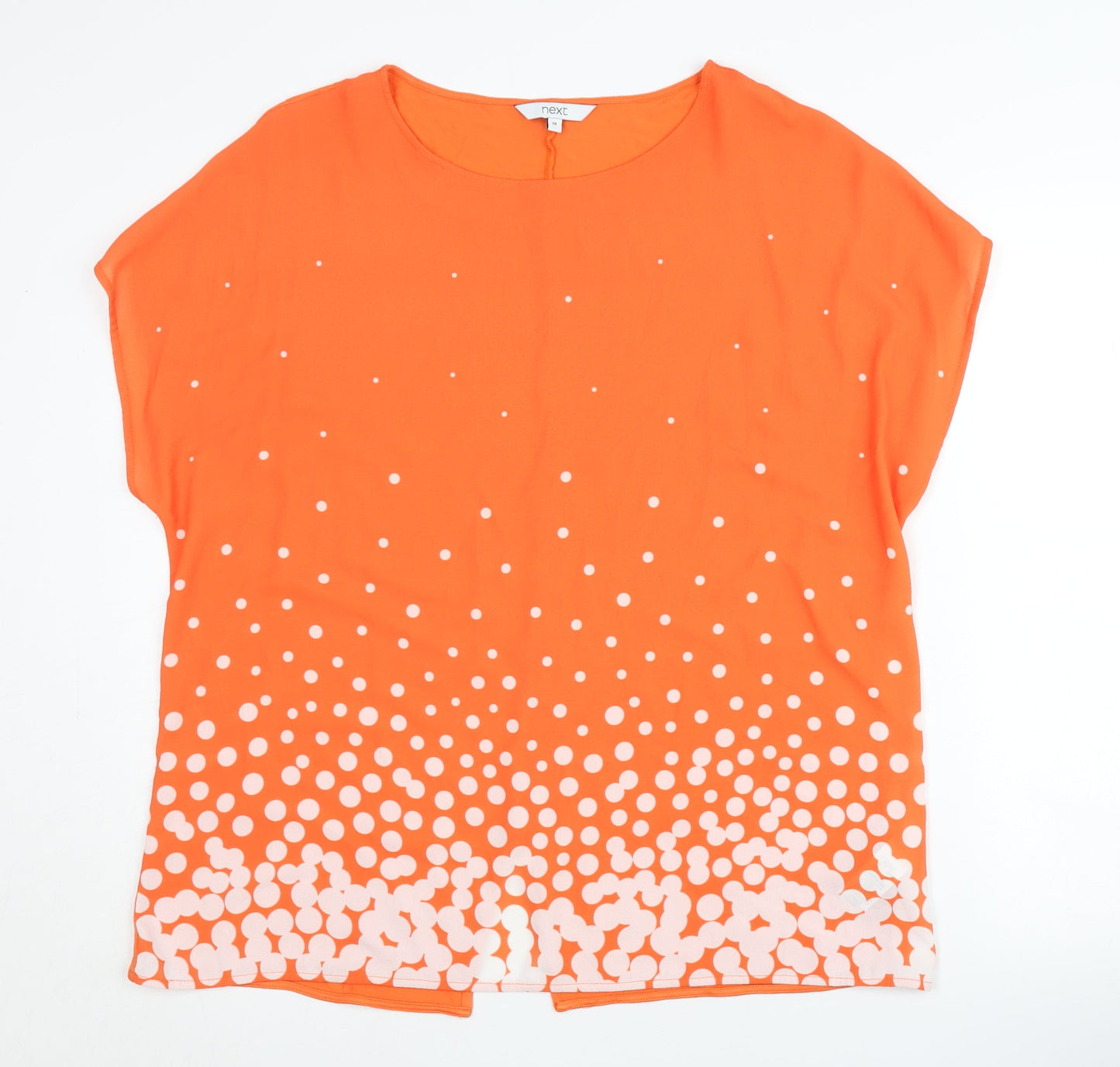 Womens UK Size 18 NEXT Orange Jersey T-Shirt