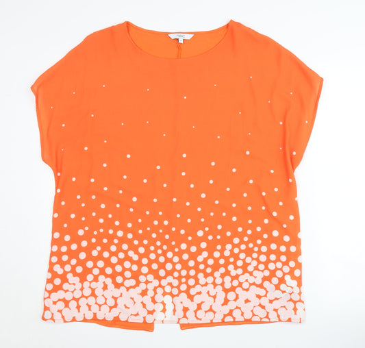 Womens UK Size 18 NEXT Orange Jersey T-Shirt