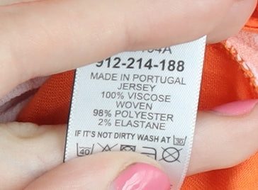 Womens UK Size 18 NEXT Orange Jersey T-Shirt