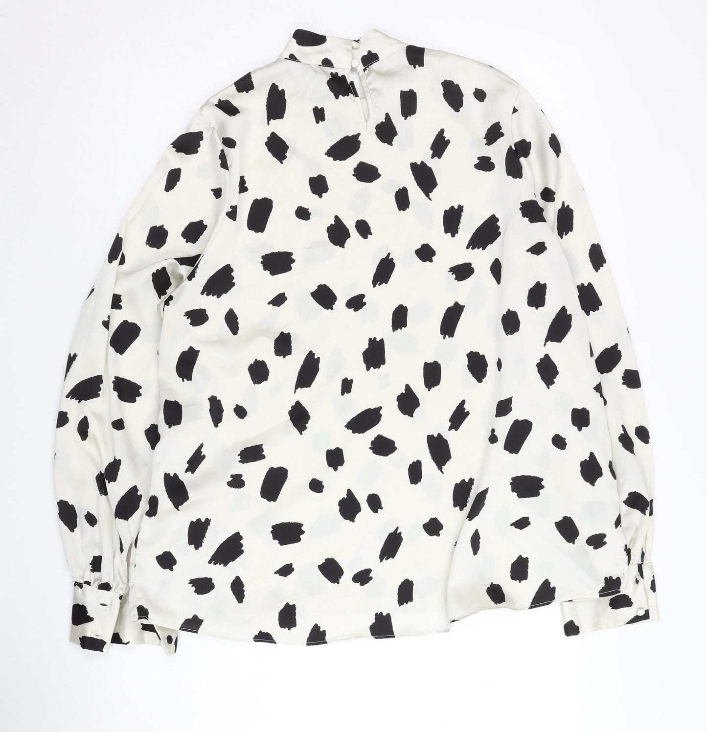 New Look Women's Black & White Animal Print Blouse