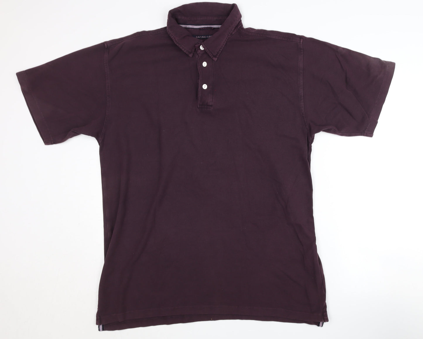 Racing Green Men's Purple Polo Shirt L