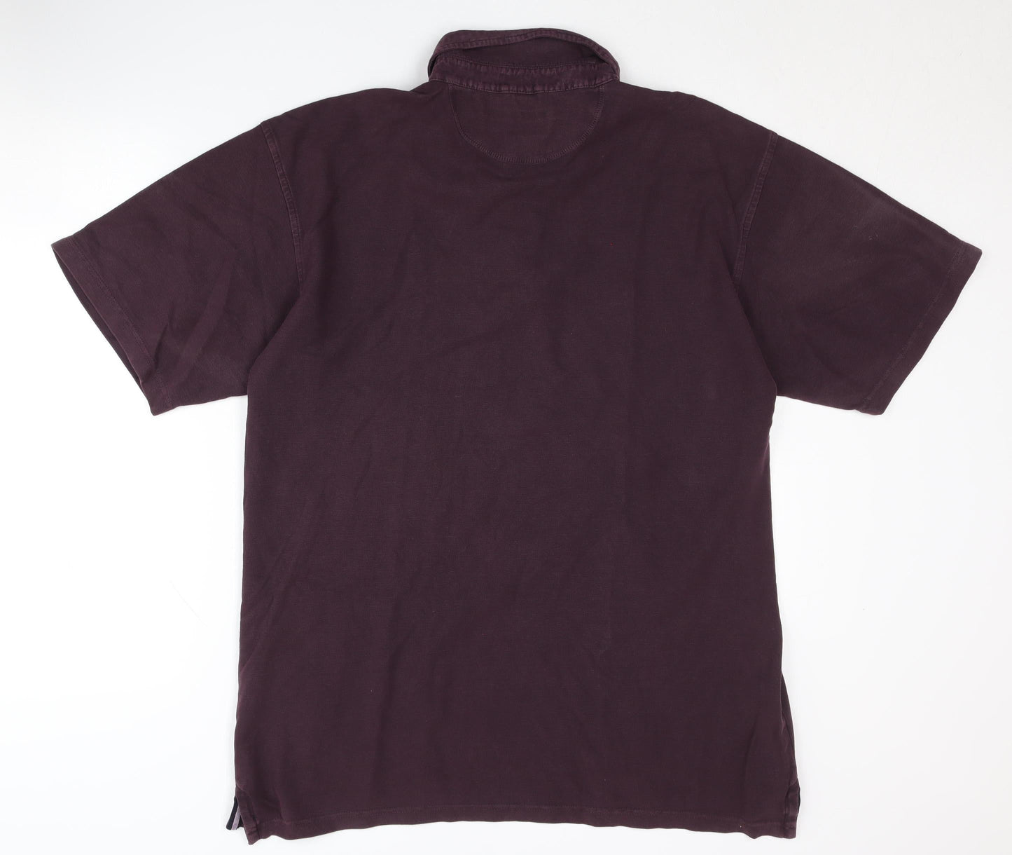 Racing Green Men's Purple Polo Shirt L