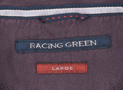 Racing Green Men's Purple Polo Shirt L