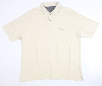 Pierre Cardin Men's Beige Polo, Size L, Casual Style
